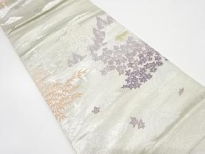 屋敷風景模様織り出し　袋帯